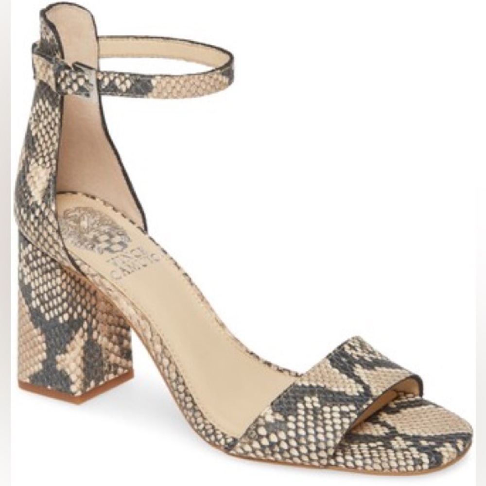 Vince Camuto Snake Print Winderly Block Heel Sand… - image 7